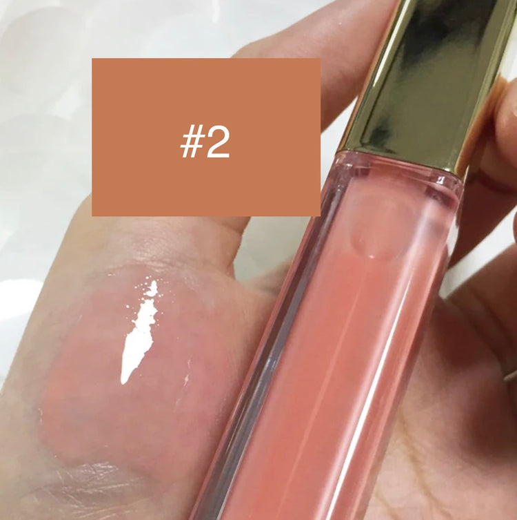 High-Shine Vegan Lip Gloss in variant of L02, providing a vibrant L02 with a glossy shine